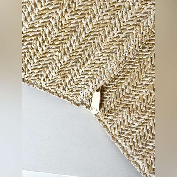 2 Options- Dior Raffia Cosmetic Bag / Clutch - Picture 2 of 11